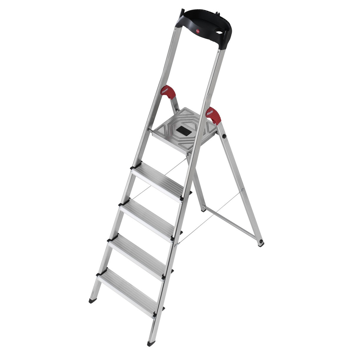 HAILO Escabeau 5 marches 2m80 en aluminium - L60