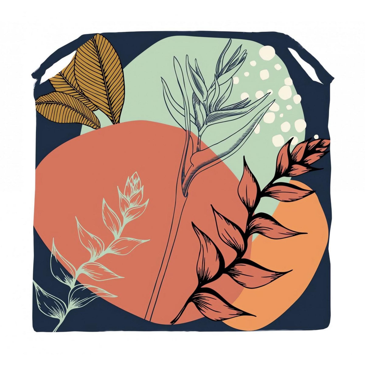 SOLEIL D'OCRE Dessus de chaise 40x40x4 cm ZEN, par Soleil d'Ocre