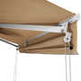 Voir la diapositive 6 : ID MARKET Store banne manuel 4x3 M taupe lambrequin H.1,40 M