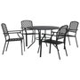 Voir la diapositive 2 : VIDAXL Ensemble de chaises de jardin empilables 5 pcs anthracite