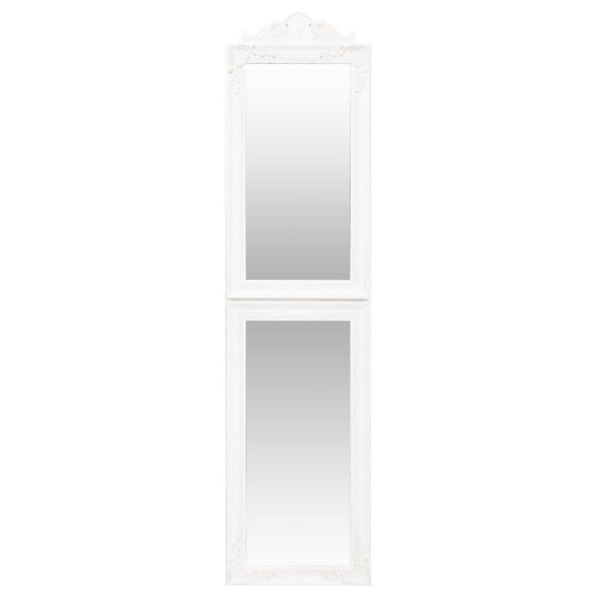 VIDAXL Miroir sur pied Blanc 50x200 cm
