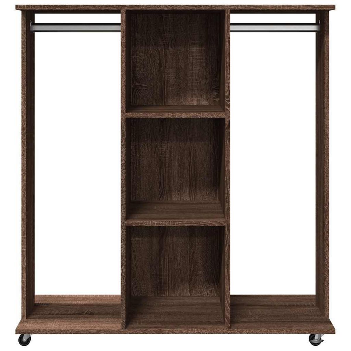 VIDAXL Garde-robe avec roues chene marron 102x38x110cm bois ingenierie
