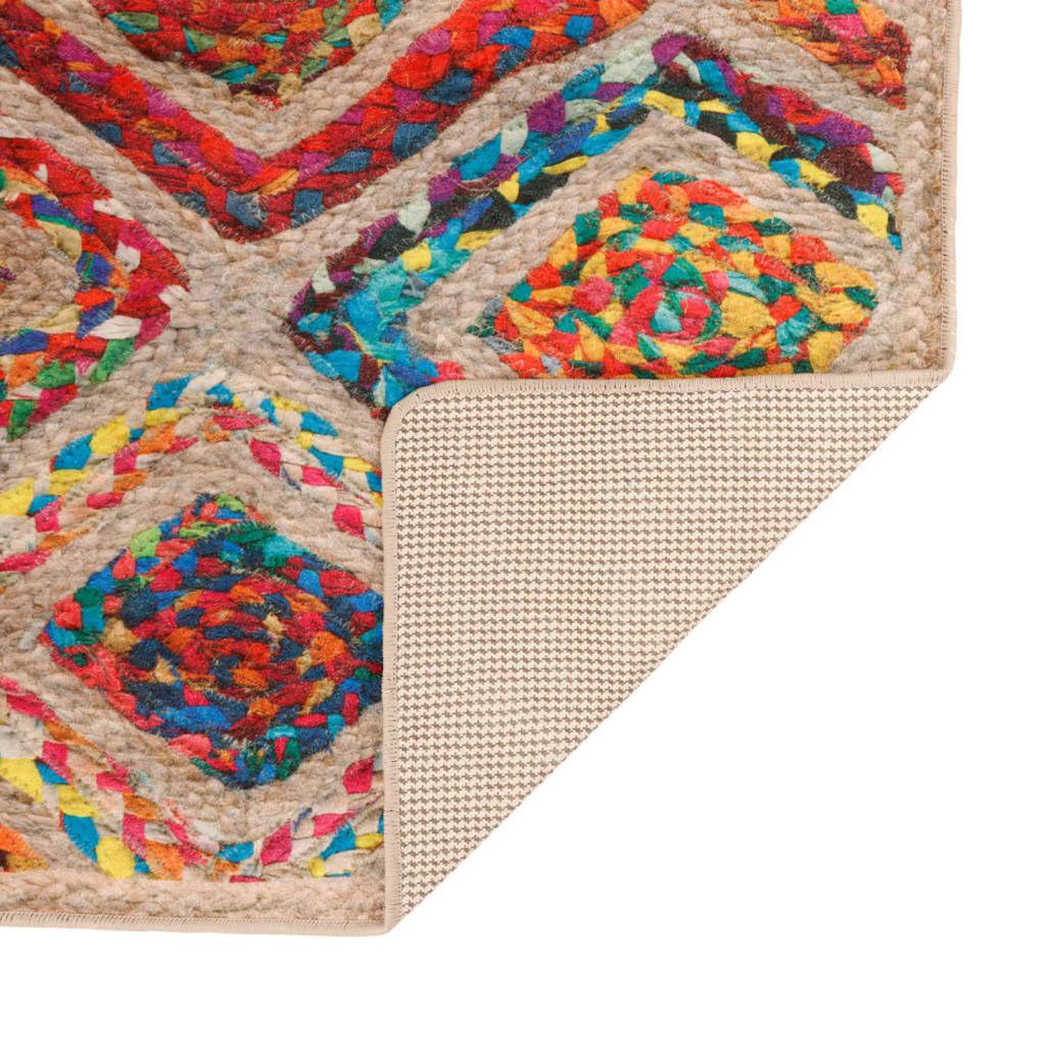 Voir la diapositive 4 : VIDAXL Tapis lavable multicolore 160x230 cm antiderapant