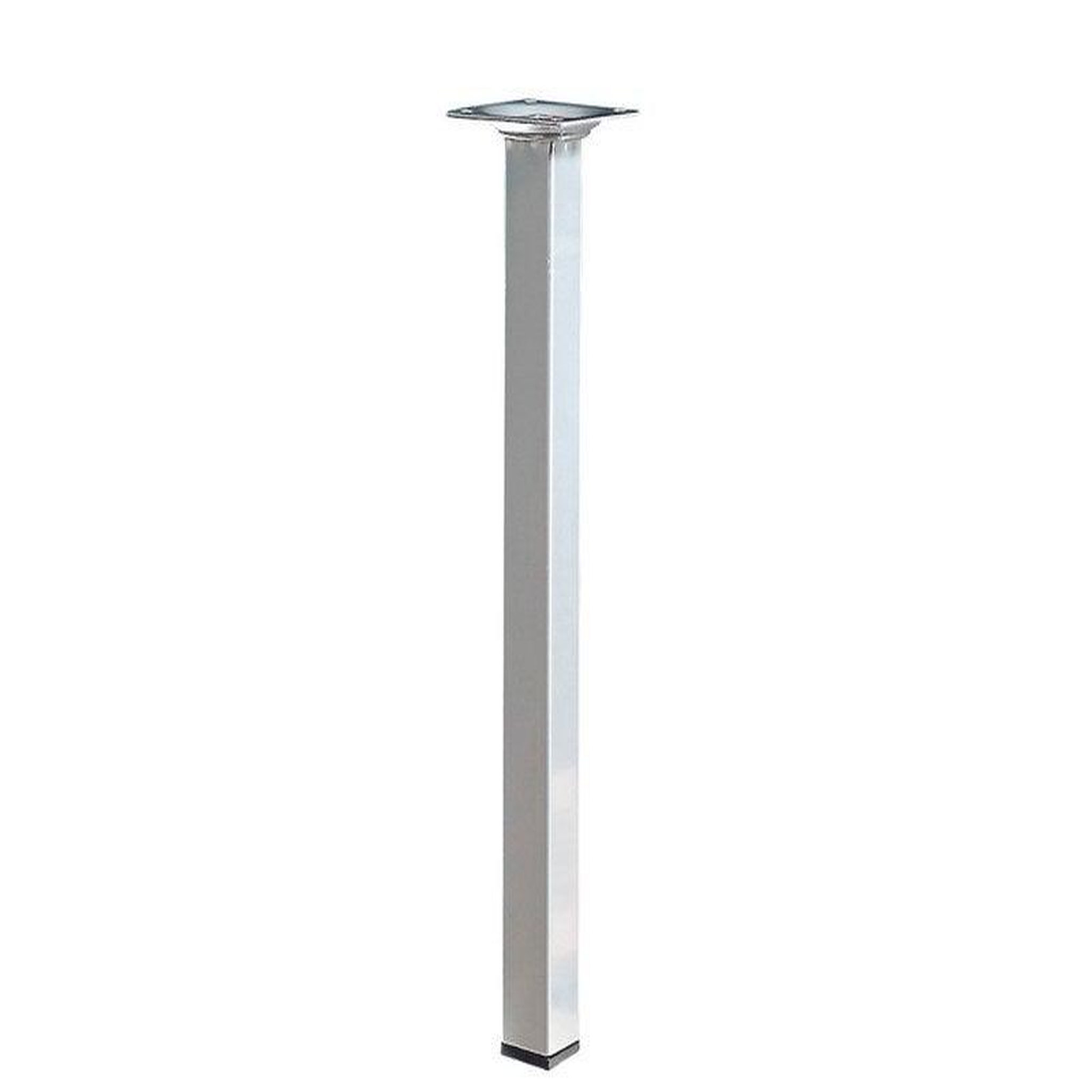 CENTRALE BRICO Pied de table basse carré fixe acier mat gris, 30 cm