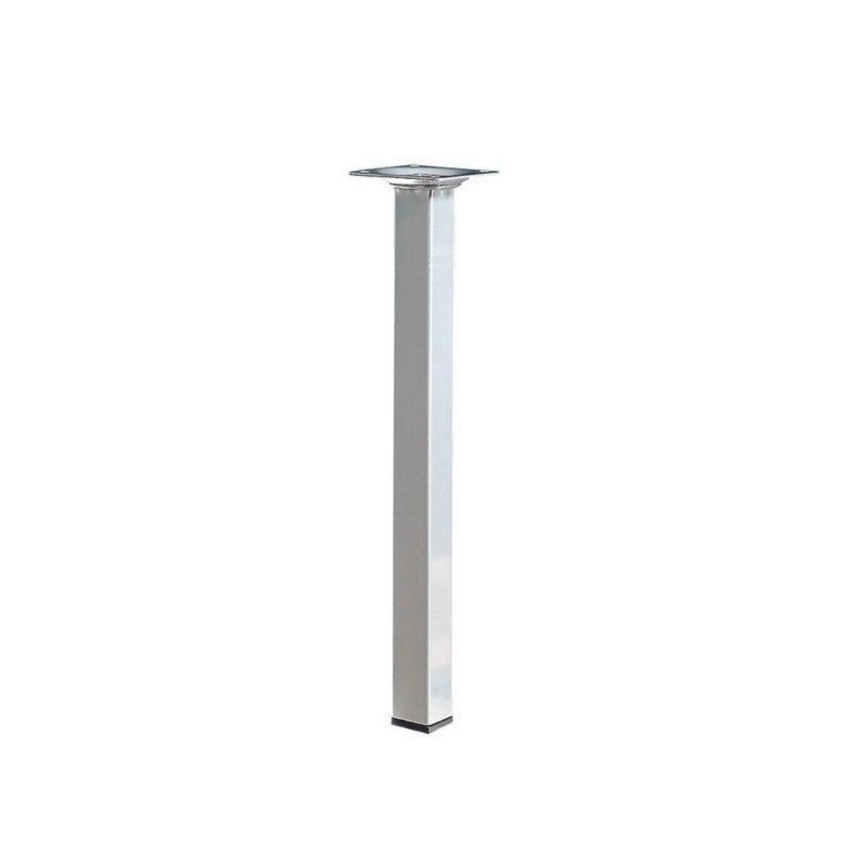 CENTRALE BRICO Pied de table basse carré fixe acier mat gris, 30 cm