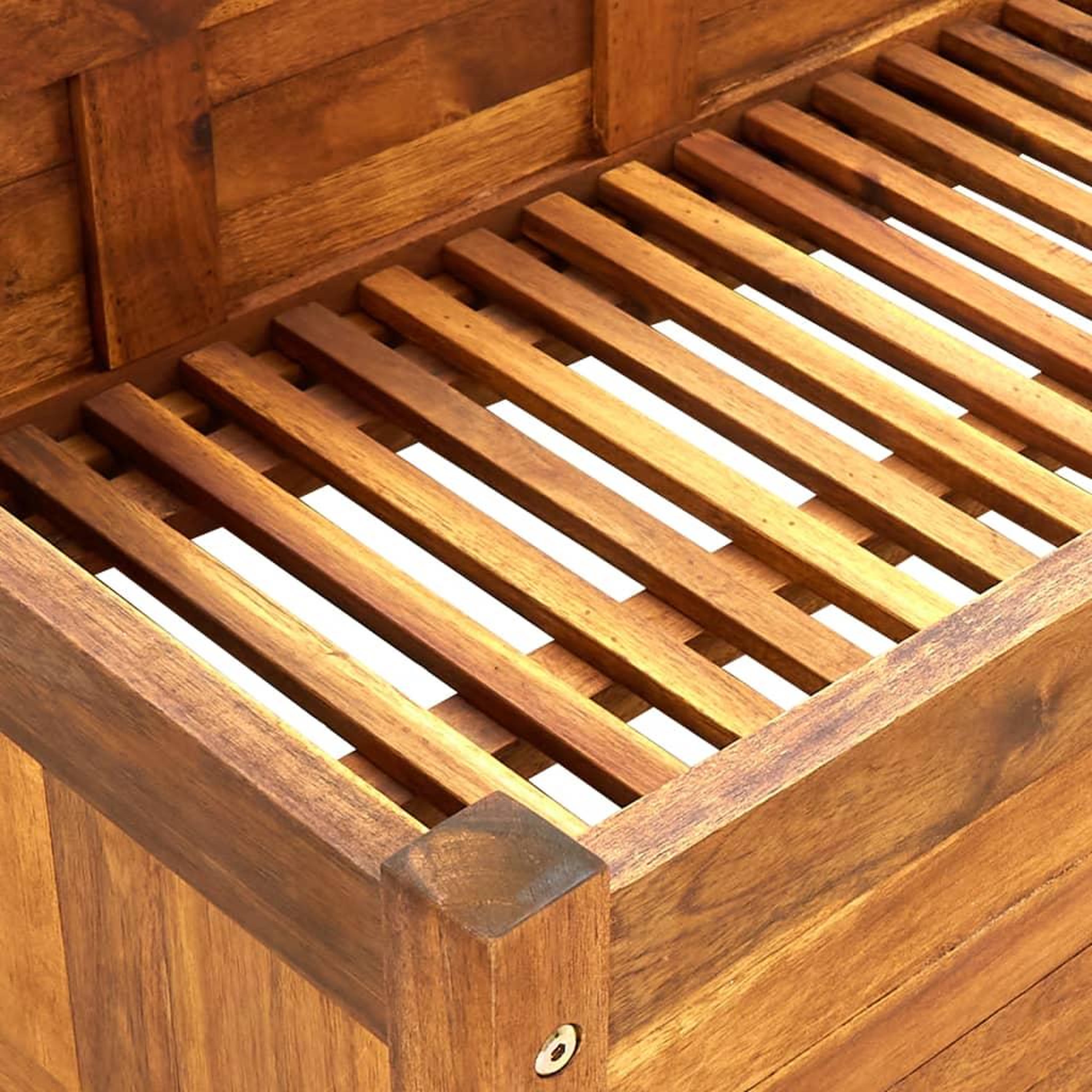 Voir la diapositive 5 : VIDAXL Lit sureleve de jardin Bois d'acacia 200x50x25 cm