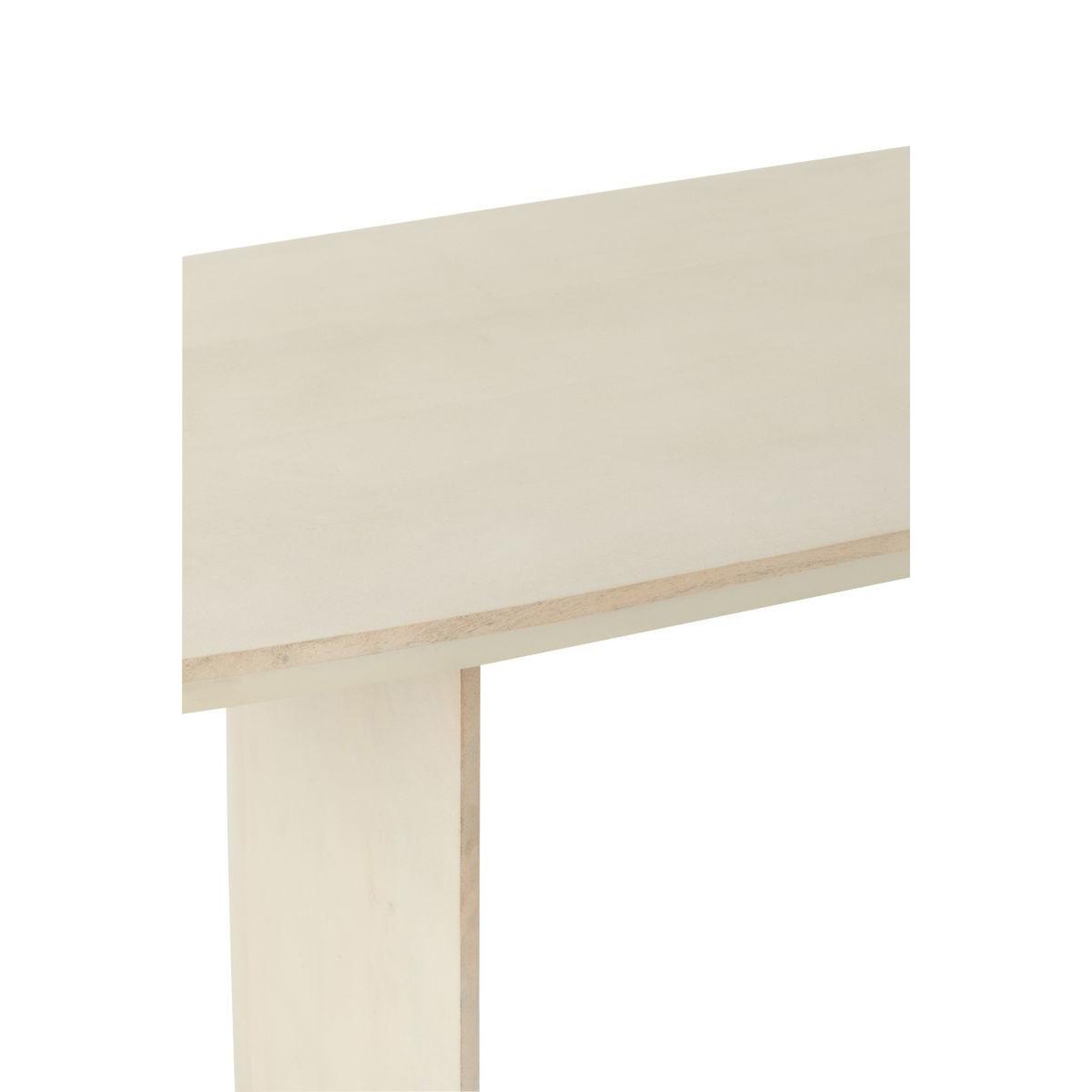 Voir la diapositive 4 : J-LINE Banc en bois  william  190cm blanc