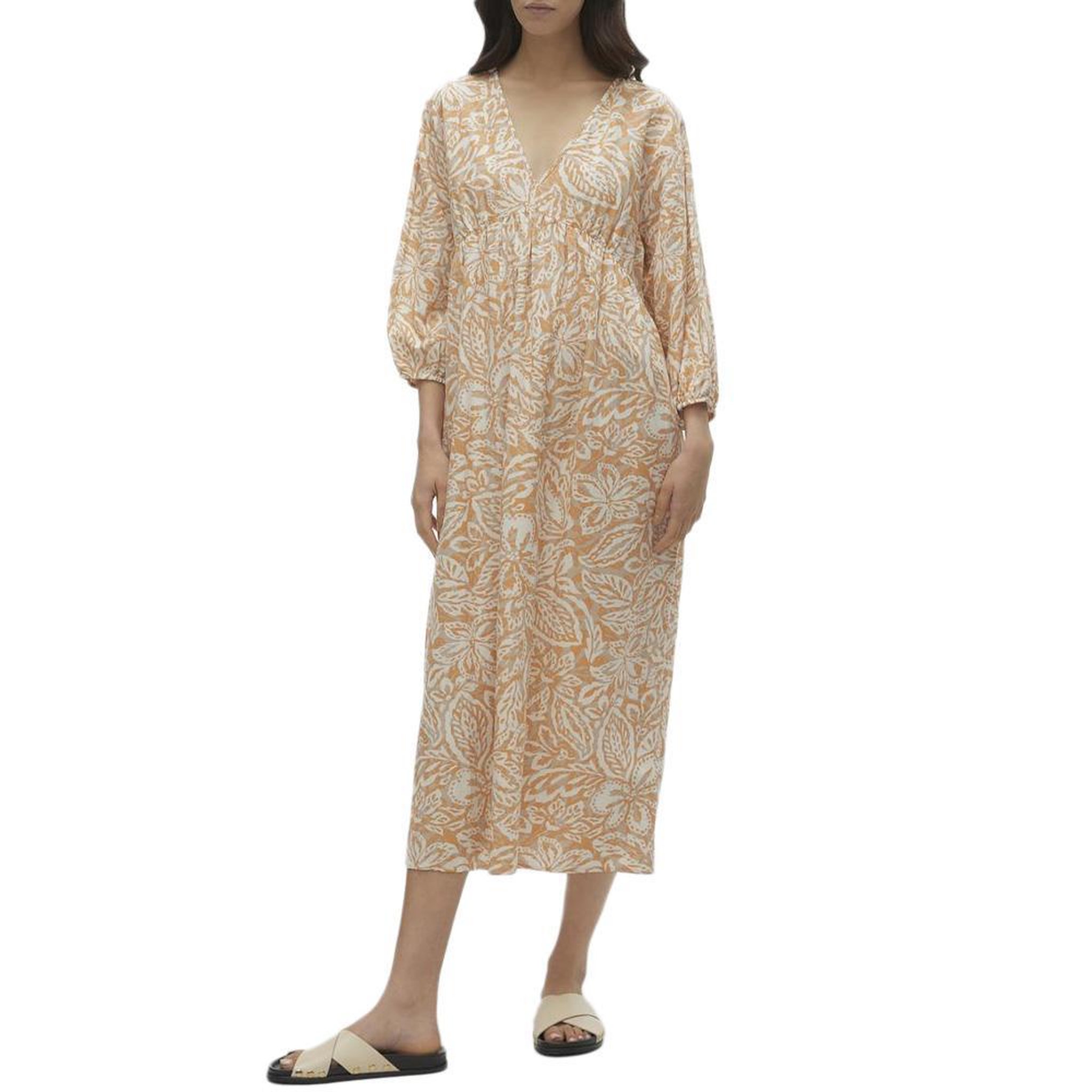 Vero Moda Robe Orange/Ecru Femme Vero Moda Nethe. Coloris disponibles : Orange