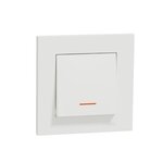 Schneider Electric Interrupteur va-et-vient lumineux complet Miluz, SCHNEIDER ELECTRIC, blanc