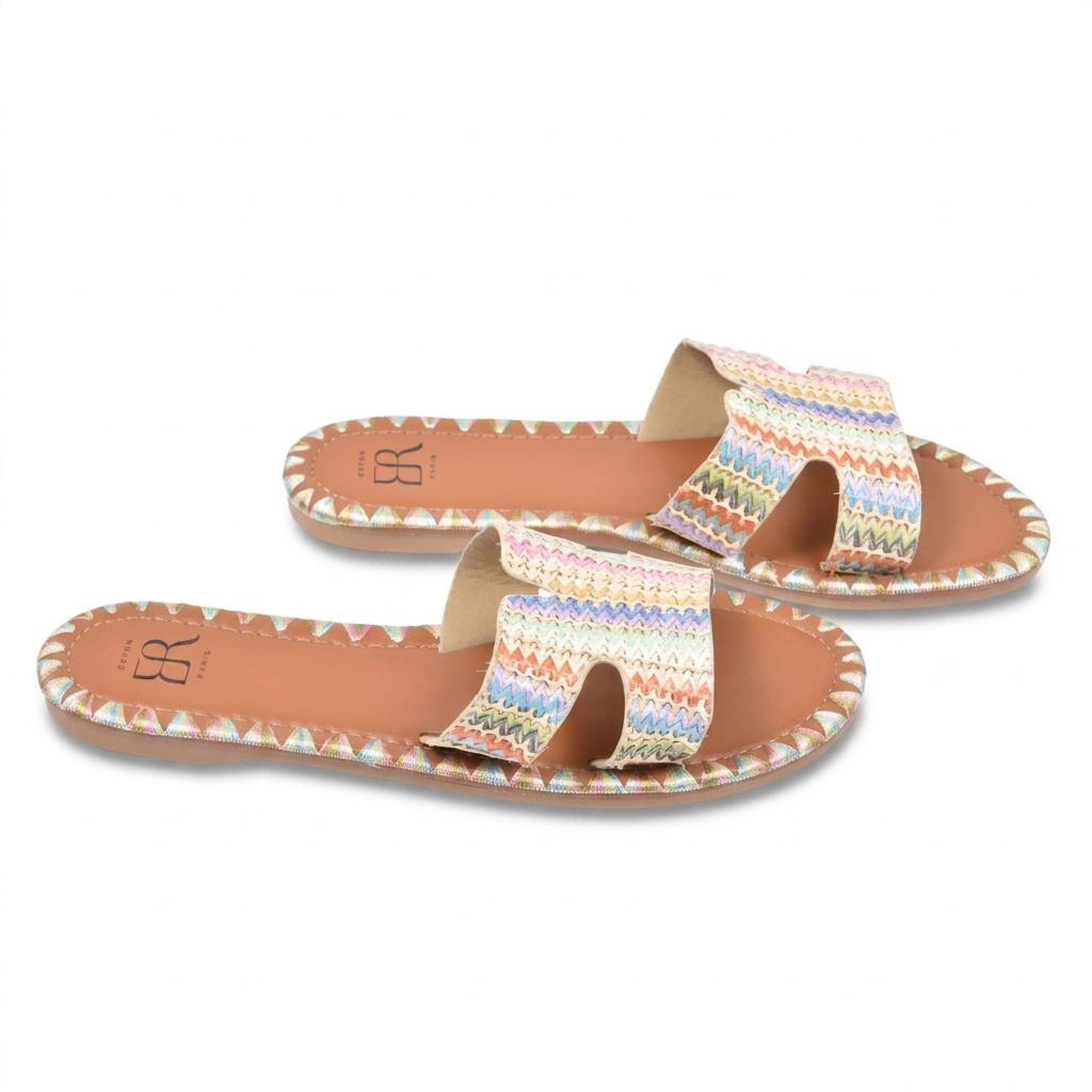 Voir la diapositive 3 : OZABI OZABI Sandales Slide H Tressage Vacances 2 Coloris