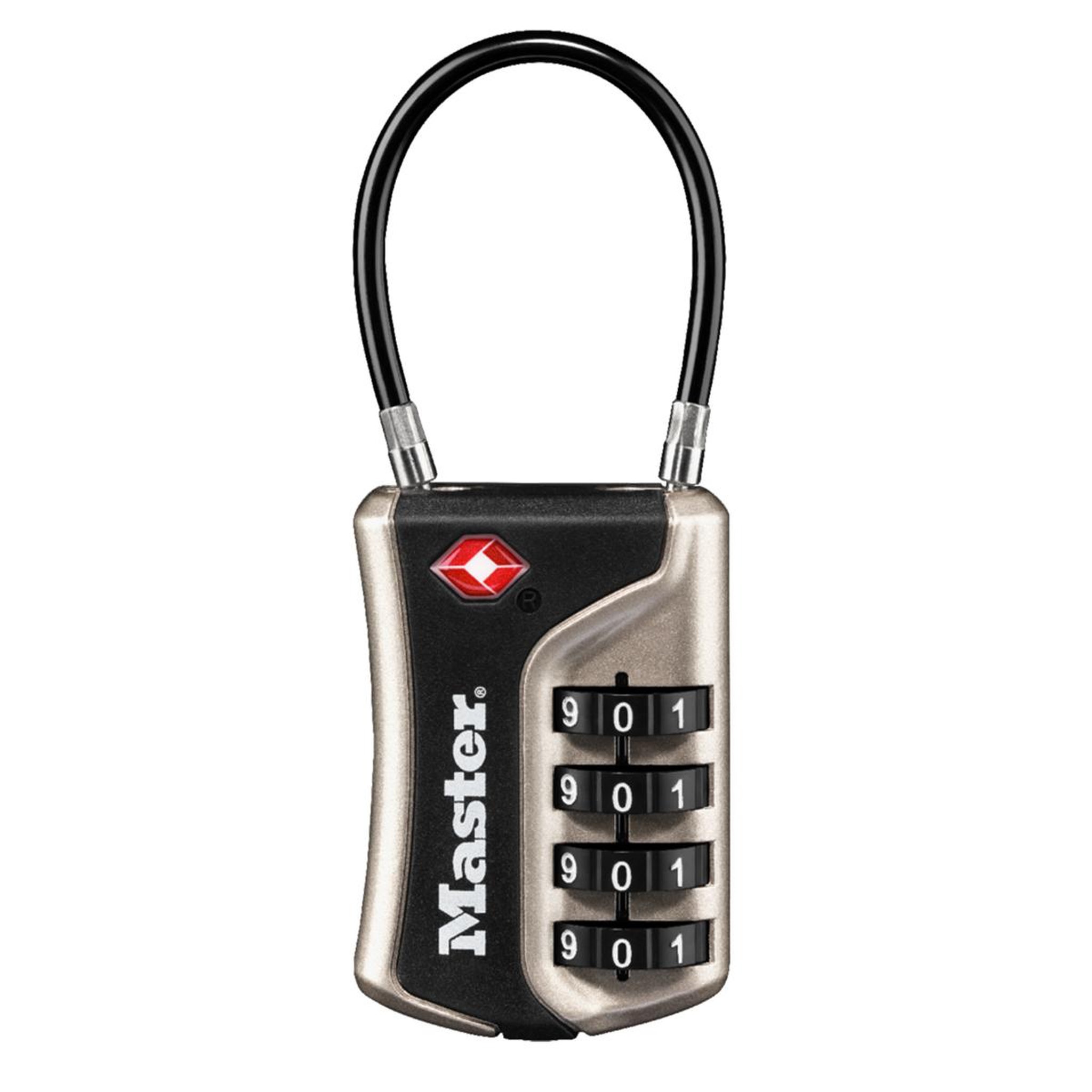 Master lock 4697eurdnkl cadenas à combinaison tsa, gris, 9,3 x 3,6 x 1,5  cm
