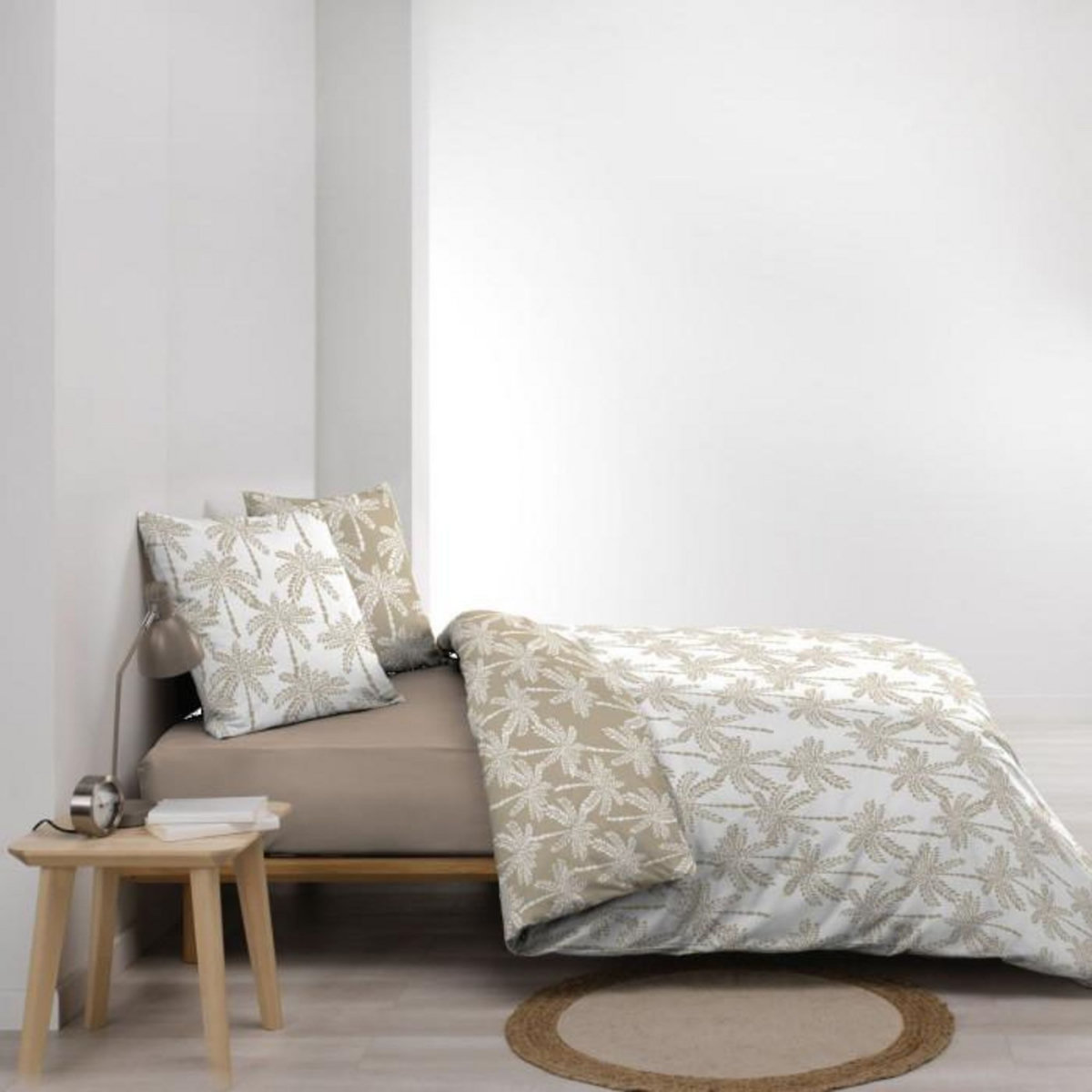 Paris Prix Parure de Lit 3 Pièces  Oliana  260x240cm Beige