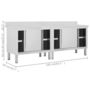 Voir la diapositive 6 : VIDAXL Tables avec portes coulissantes 2 pcs 240x50x(95-97) cm Inox