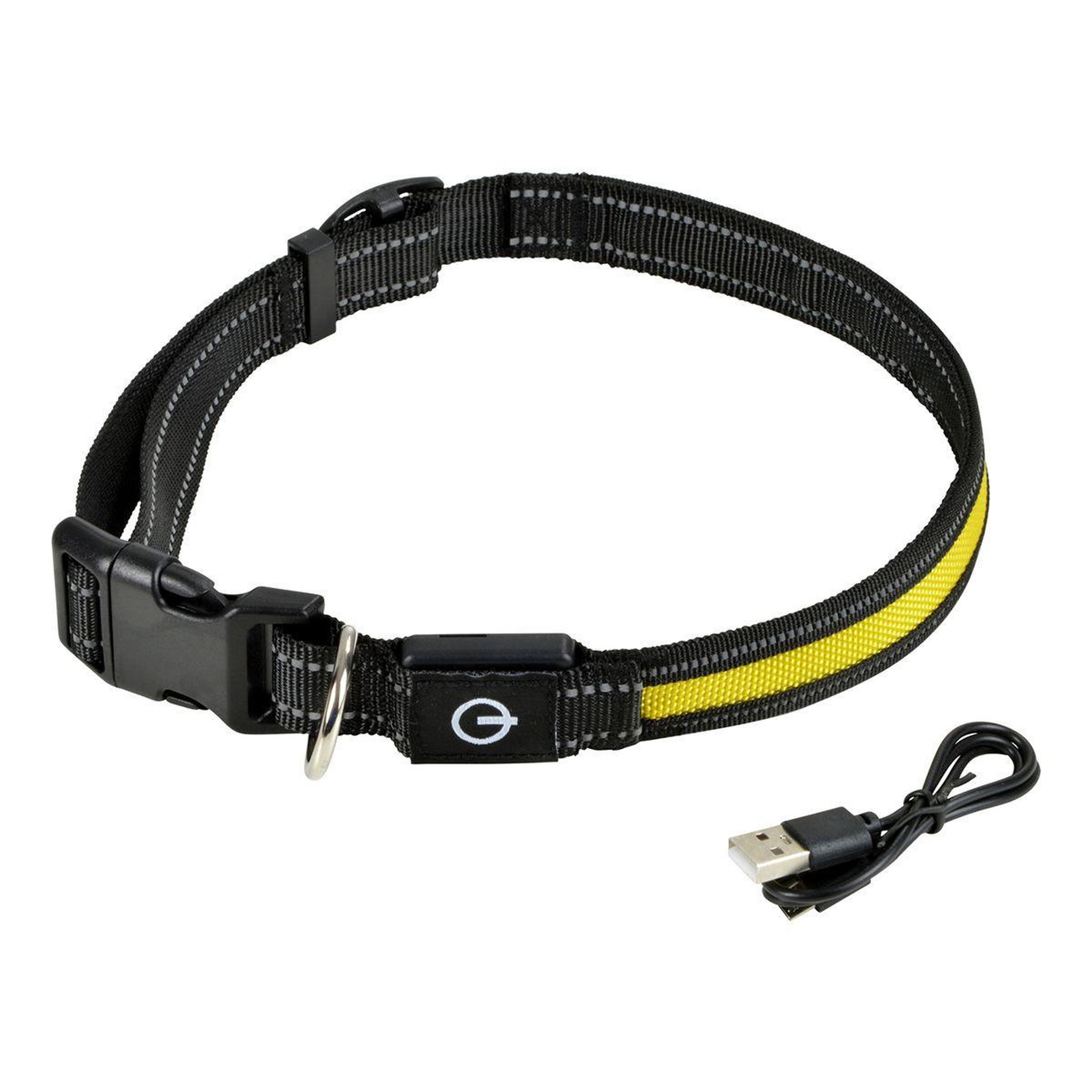 LOVE STORY Collier lumineux pour chien  led  70cm jaune