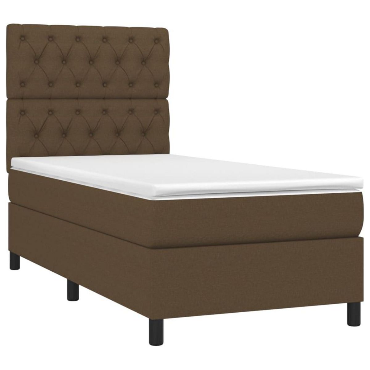 VIDAXL Sommier a lattes de lit avec matelas Marron fonce 80x200 cm