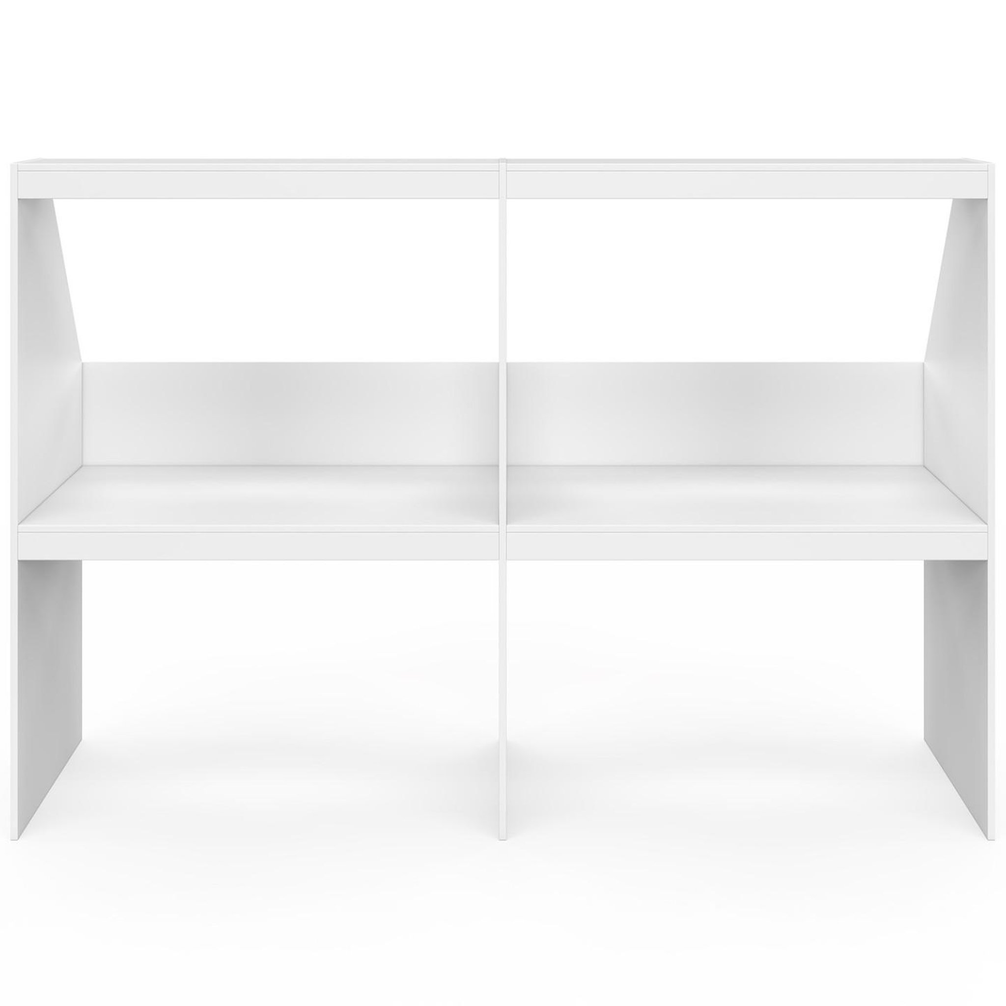Voir la diapositive 3 : ID MARKET Etagère sous pente 4 cases tomi 160 x 50 x 110/70 cm blanc