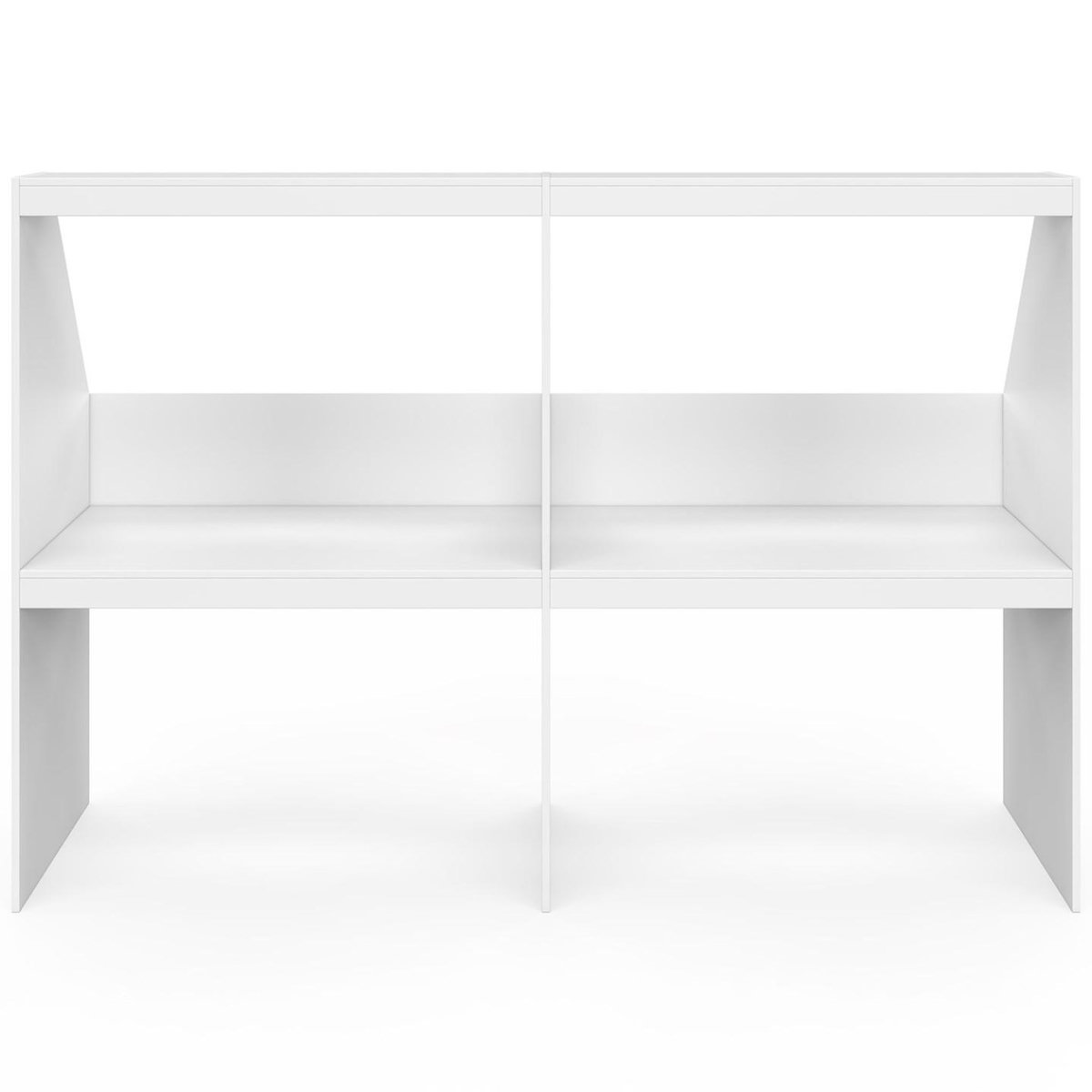 ID MARKET Etagère sous pente 4 cases TOMI 160 x 50 x 70/100 cm blanc