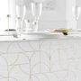 Voir la diapositive 3 : Paris Prix Nappe Antitache  Louxor  140x240cm Blanc & Or
