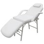 Voir la diapositive 1 : VIDAXL Fauteuil de massage pour traitement facial Simili-cuir Blanc