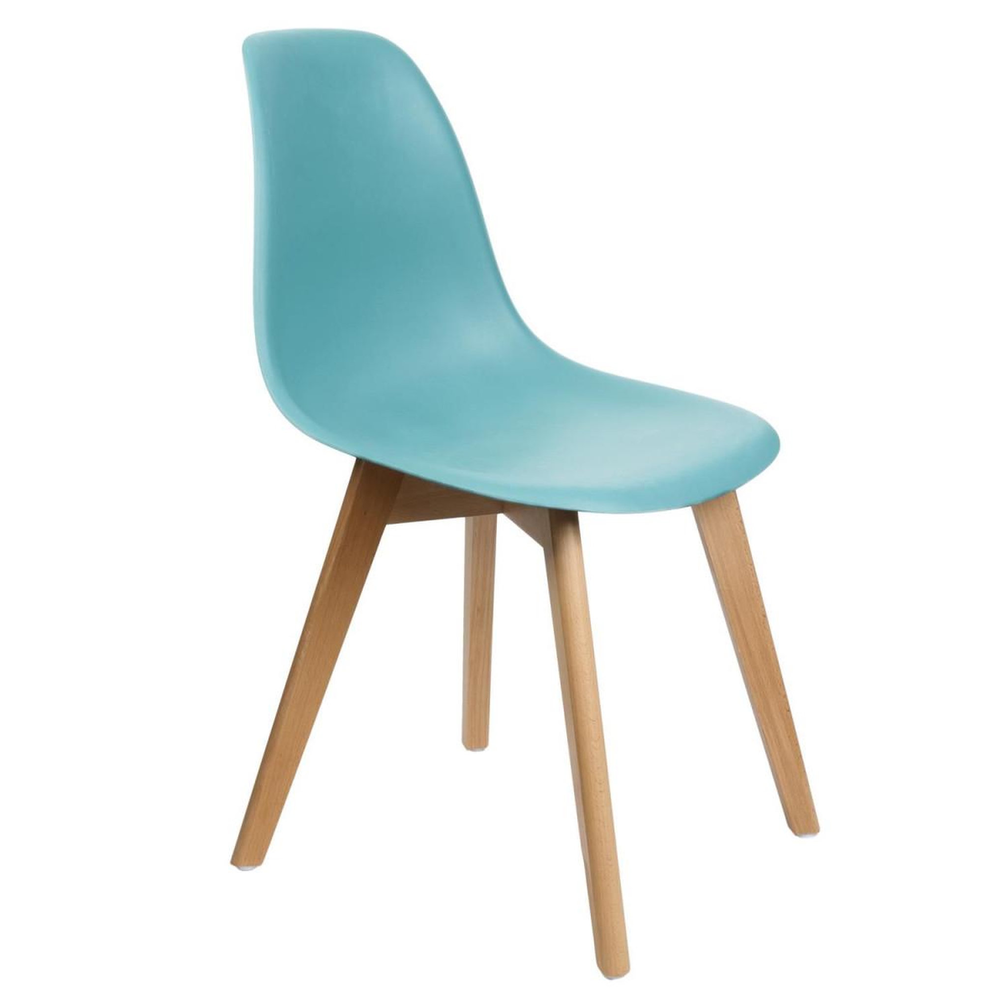 Voir la diapositive 2 : The Home Deco Factory Lot de 2 chaises scandinave  coquil  82cm bleu