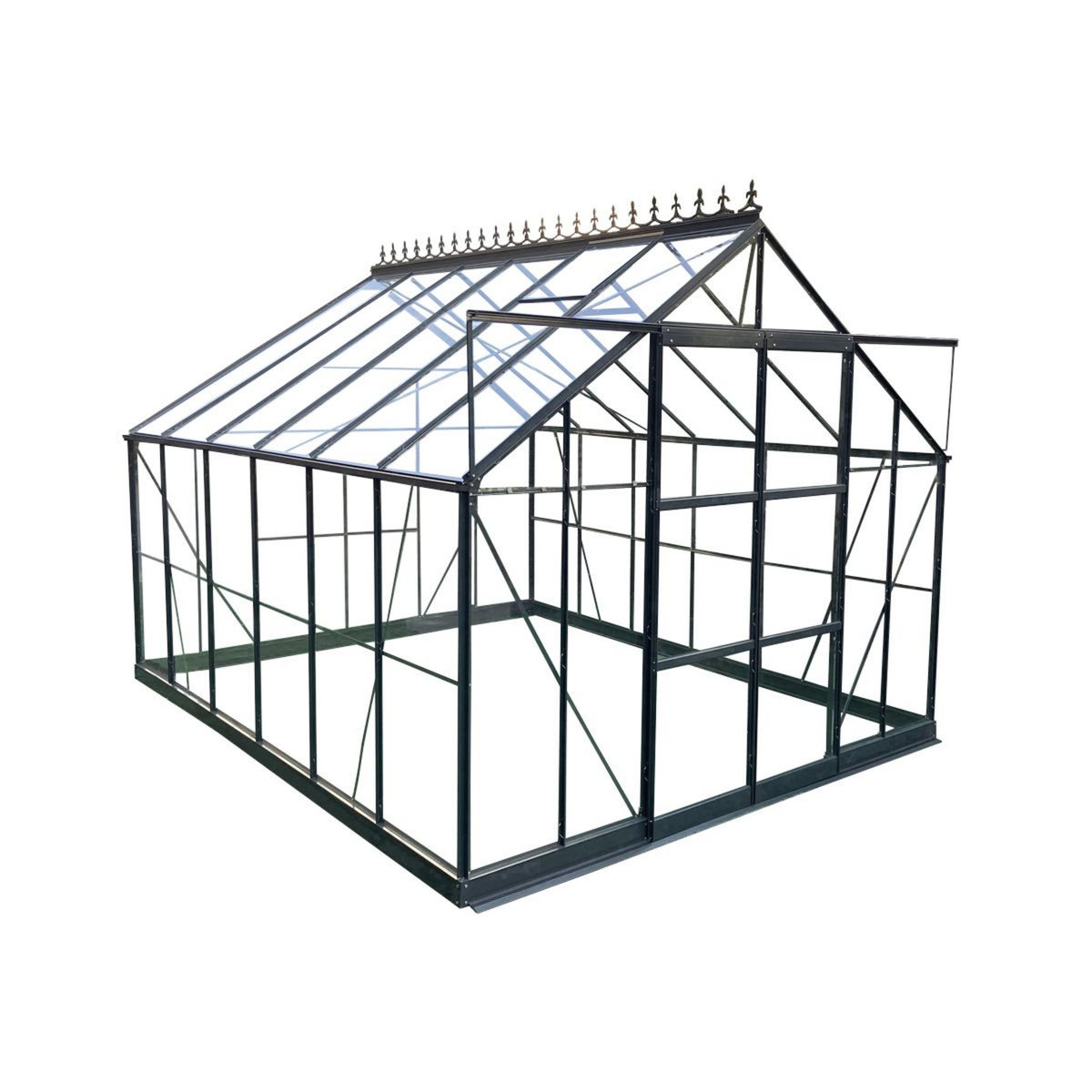 GREEN PROTECT Serre de jardin verre trempé 11,04m² 