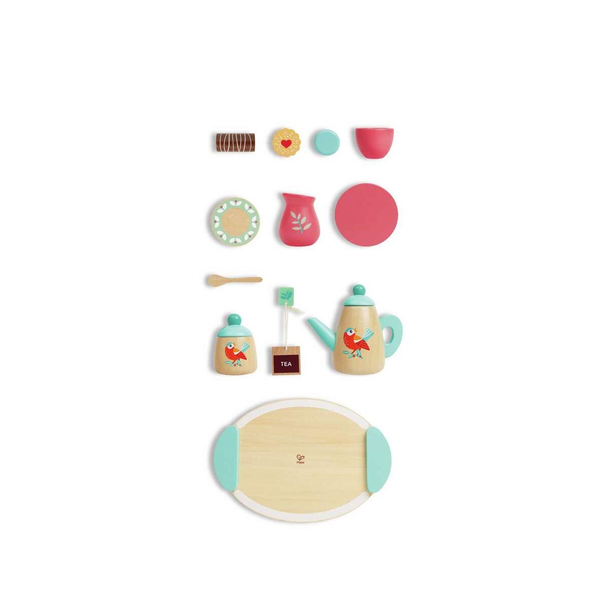 Voir la diapositive 5 : Hape Service a thé en bois couleur pastel