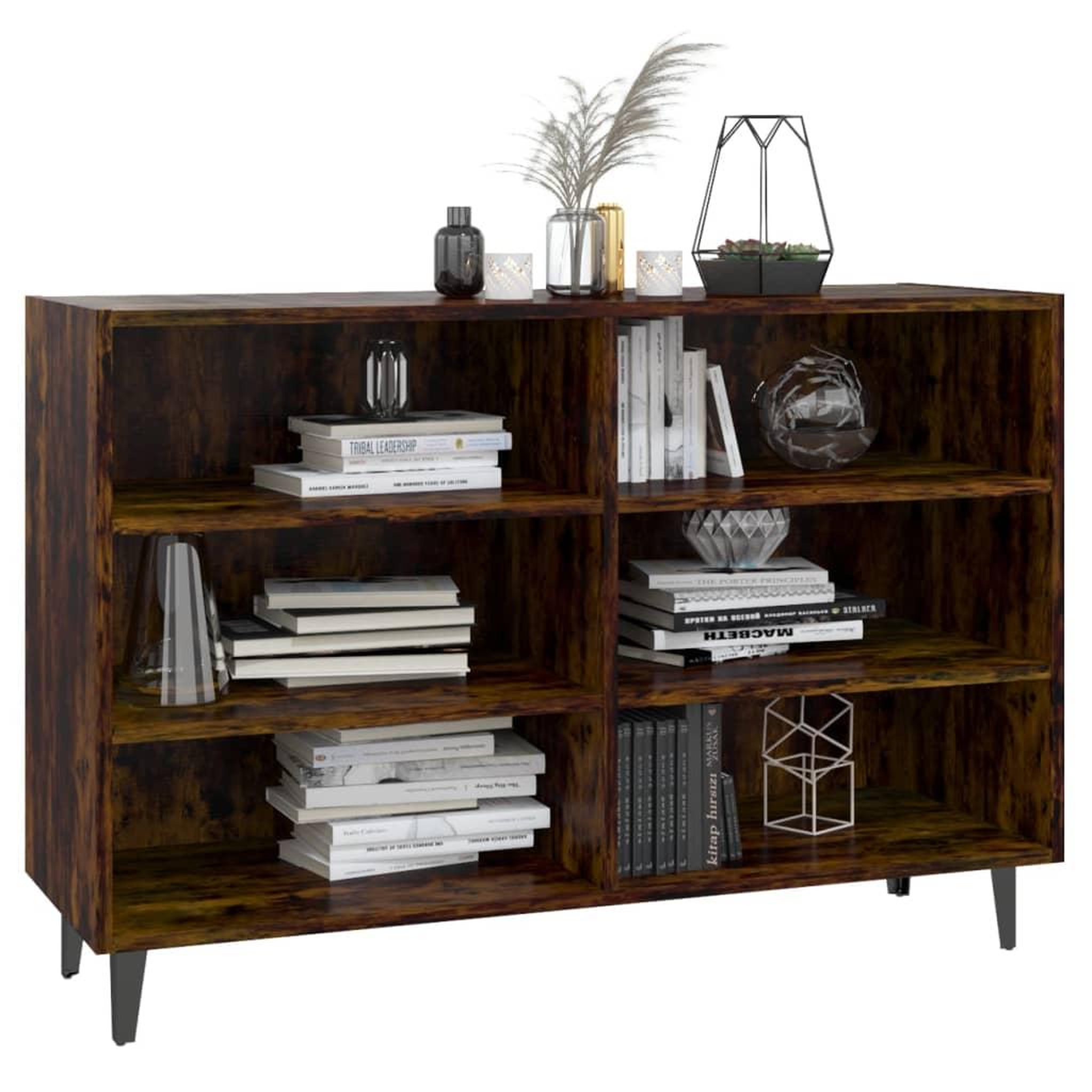 Voir la diapositive 3 : VIDAXL Buffet Chene fume 103,5x35x70 cm Bois d'ingenierie