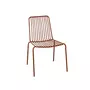 SWEEEK Lot de 2 chaises de jardin en acier, empilables, design linéaire