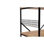 Voir la diapositive 6 : TOILINUX Etagère métal et bois pour cuisine - Marron et noir
