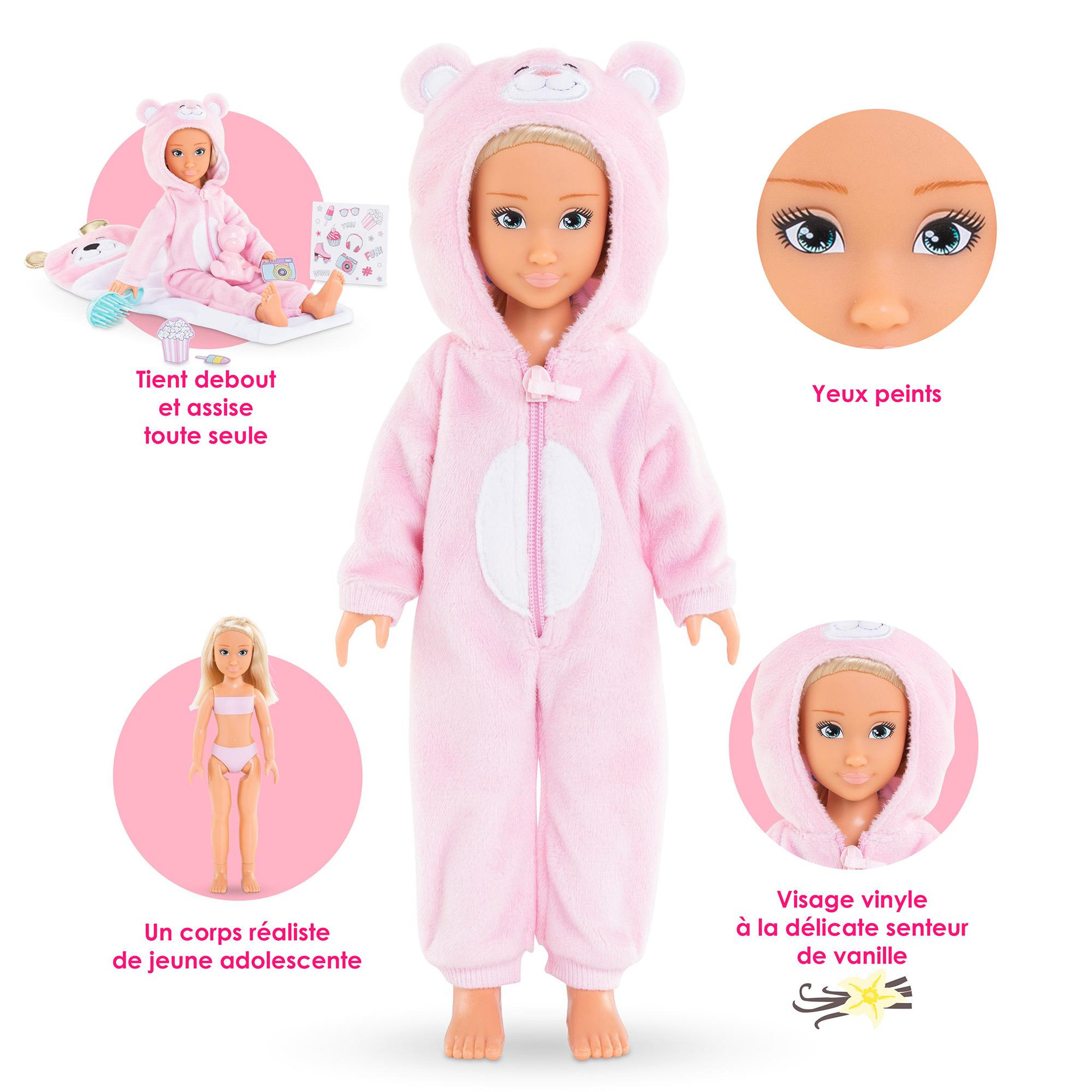 Voir la diapositive 2 : Corolle Coffret Poupée Corolle Girls Valentine Pyjama Party