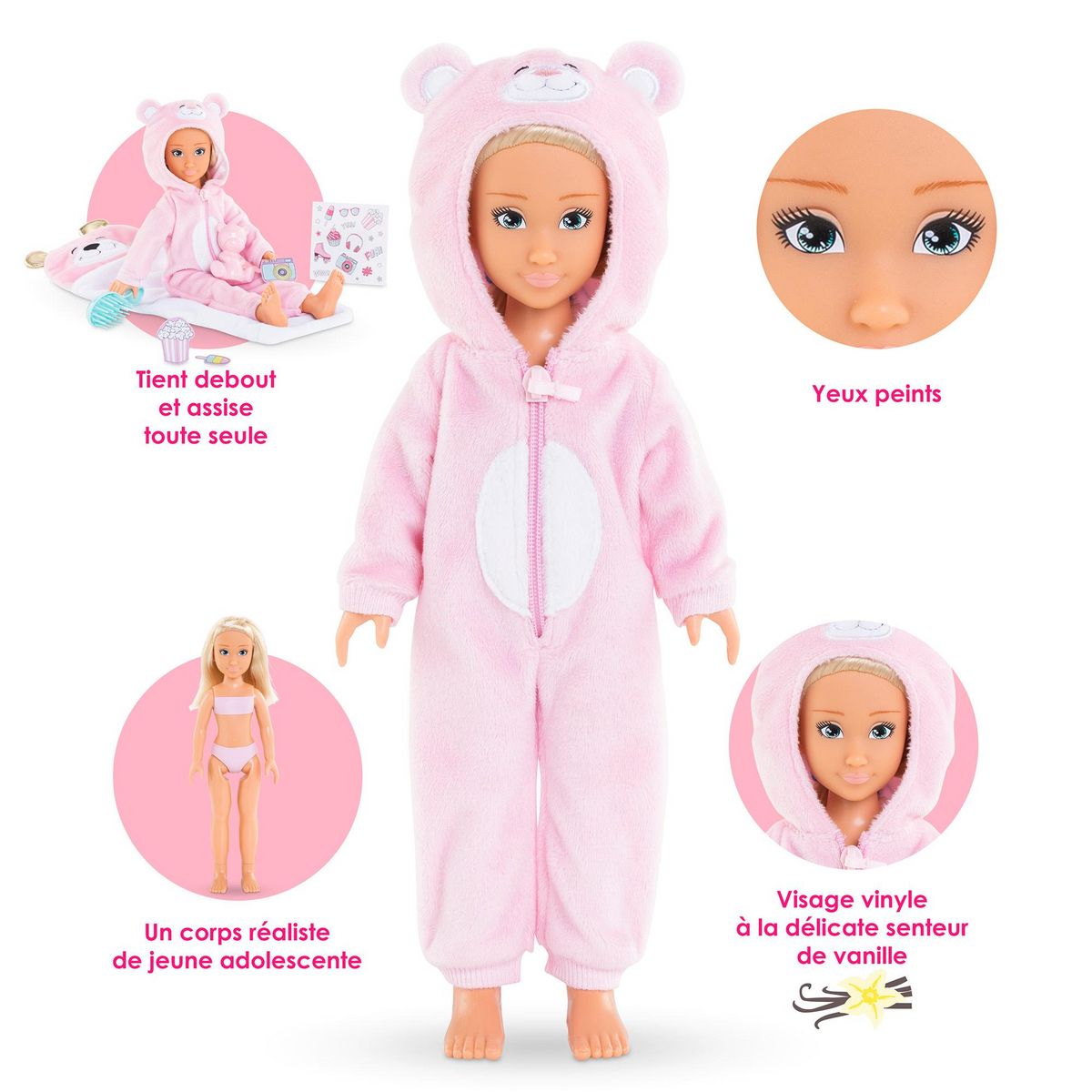 Corolle Coffret Poupée Corolle Girls Valentine Pyjama Party