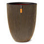 Voir la diapositive 2 : CAPI Capi Vase elegant Groove 34x46 cm Noir et dore