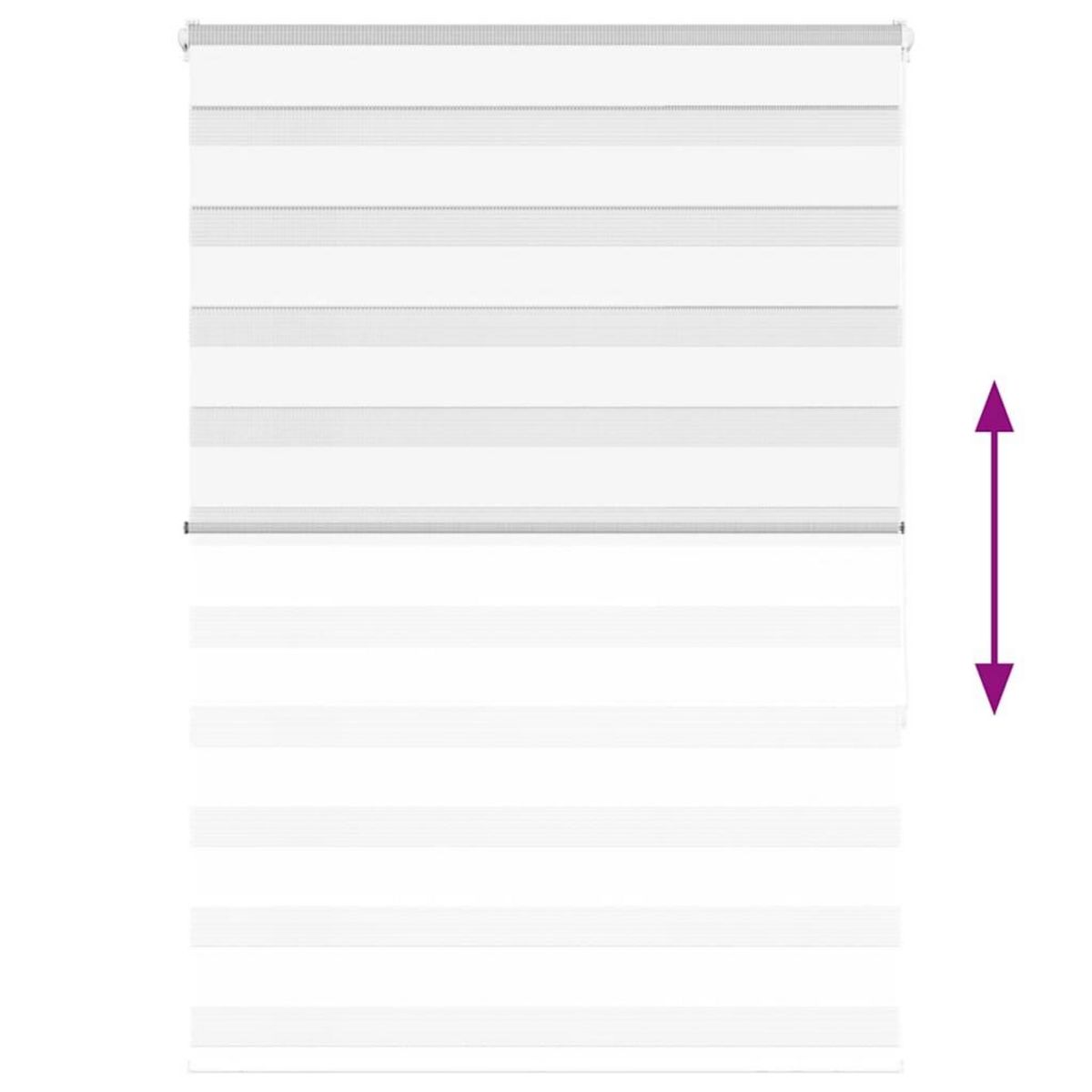 VIDAXL Store zebre blanc 110x150 cm largeur du tissu 105,9cm polyester