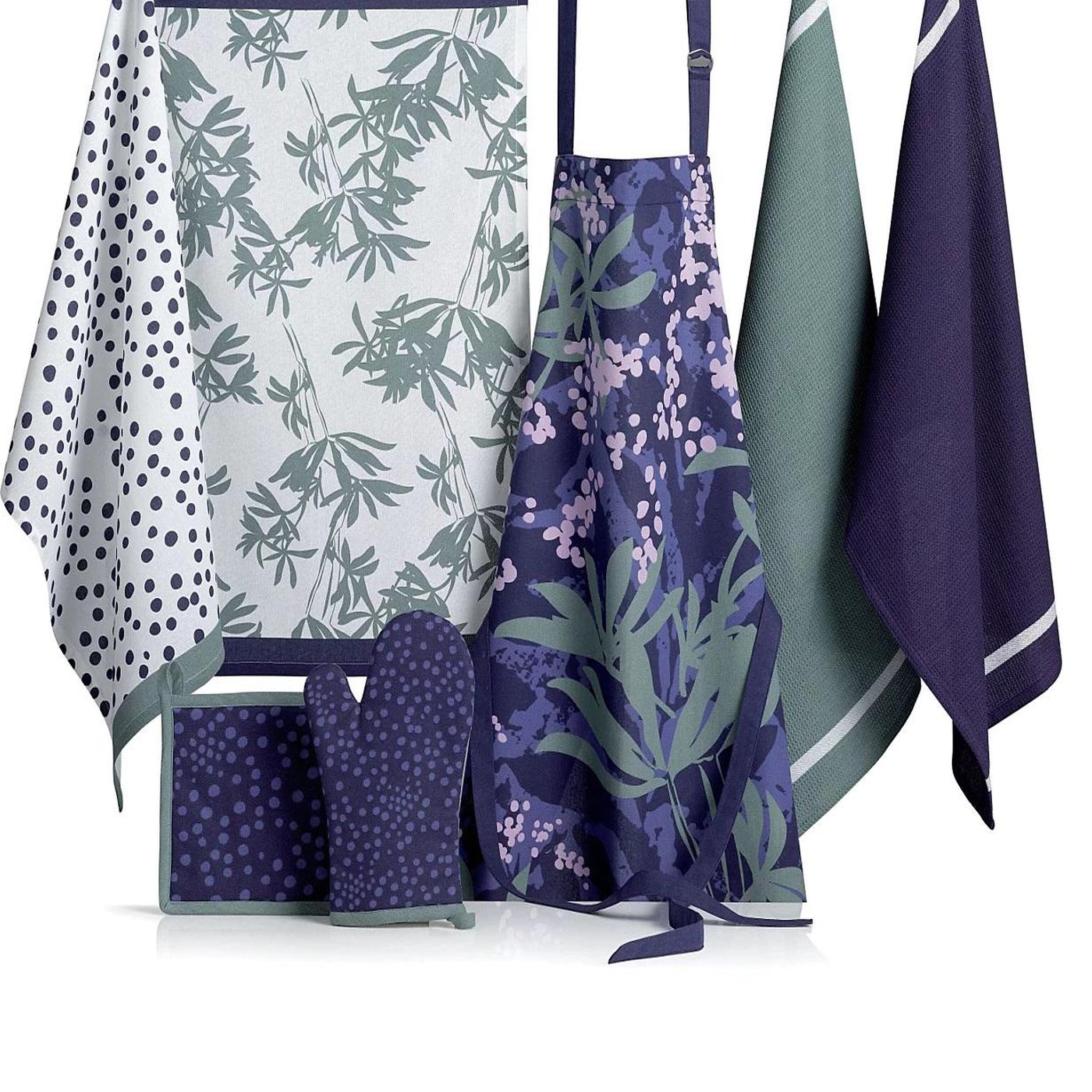 Voir la diapositive 3 : Eden Tablier en coton fleuri design et moderne