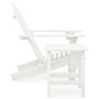 Voir la diapositive 3 : VIDAXL Chaise de jardin Adirondack avec table Bois de sapin Blanc