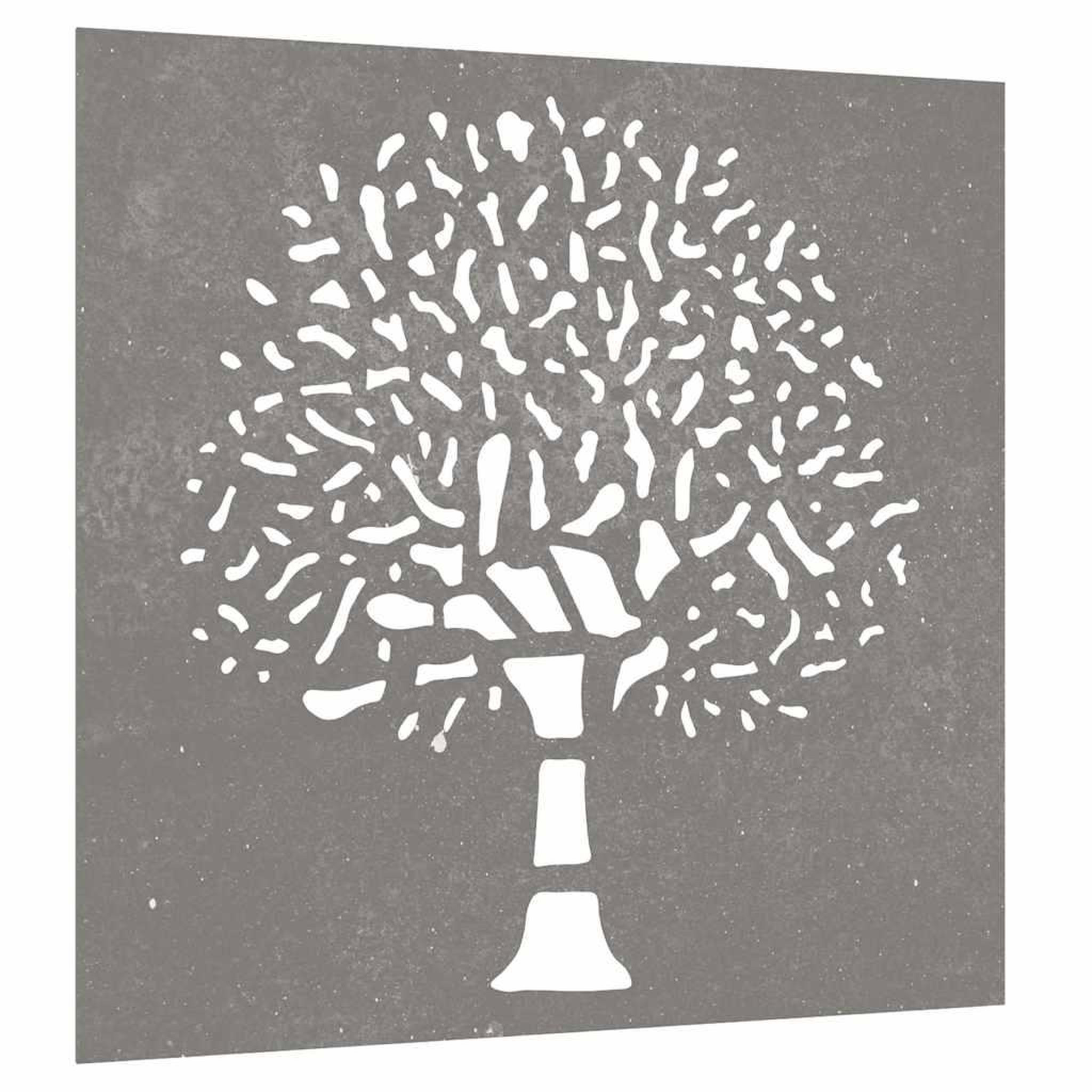 Voir la diapositive 3 : VIDAXL Decoration murale jardin 55x55 cm acier corten design d'arbre