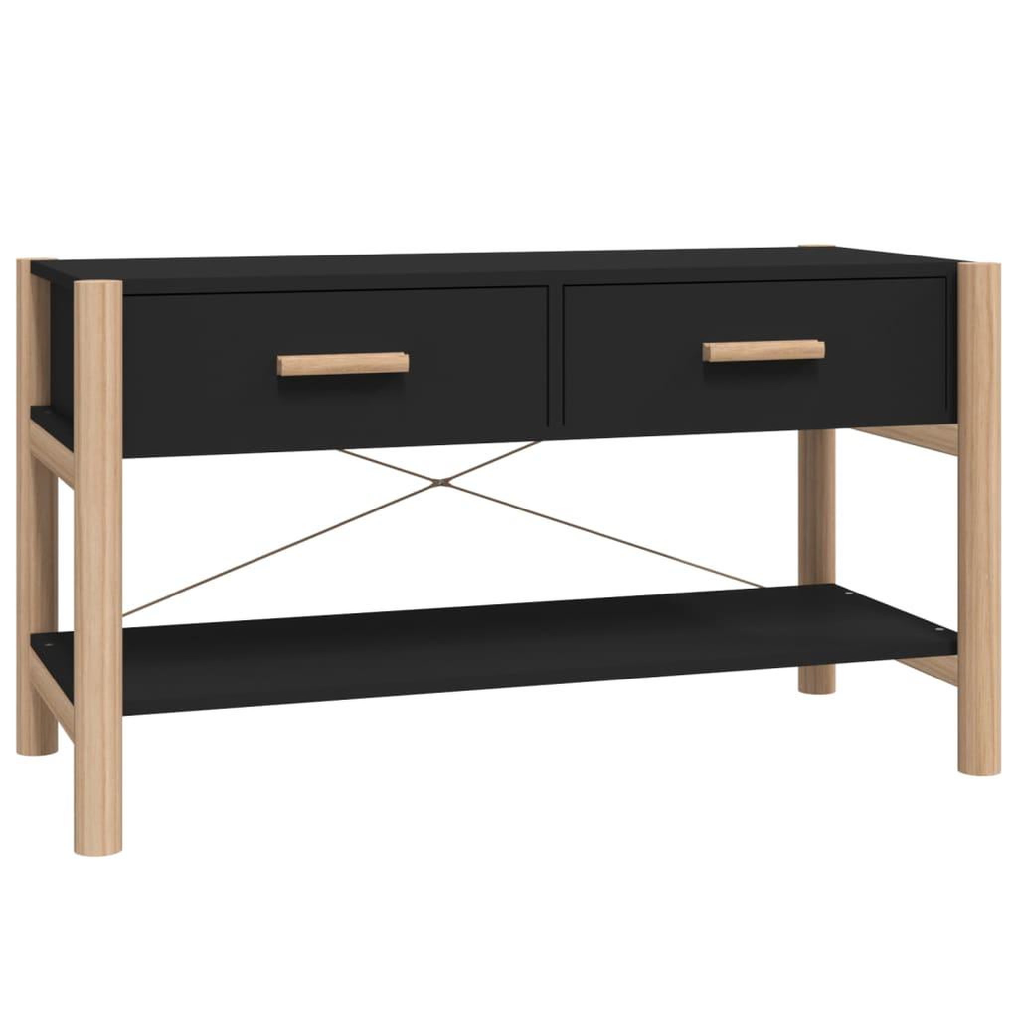Voir la diapositive 2 : VIDAXL Meuble TV Noir 82x38x45 cm Bois d'ingenierie