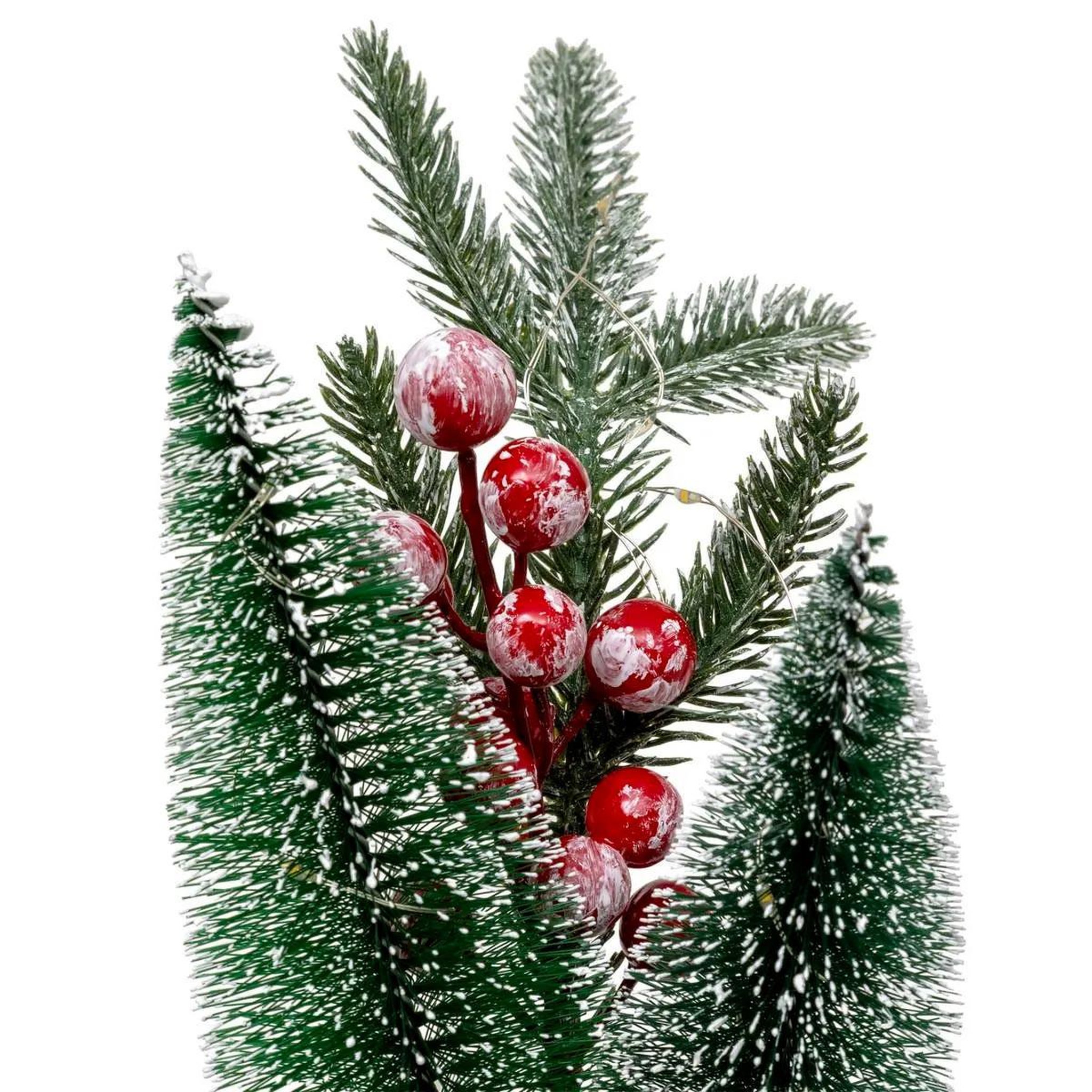 Voir la diapositive 3 : FEERIC LIGHT & CHRISTMAS Décoration sapin lumineux led  père noël  25cm vert