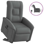 VIDAXL Fauteuil inclinable electrique gris fonce tissu