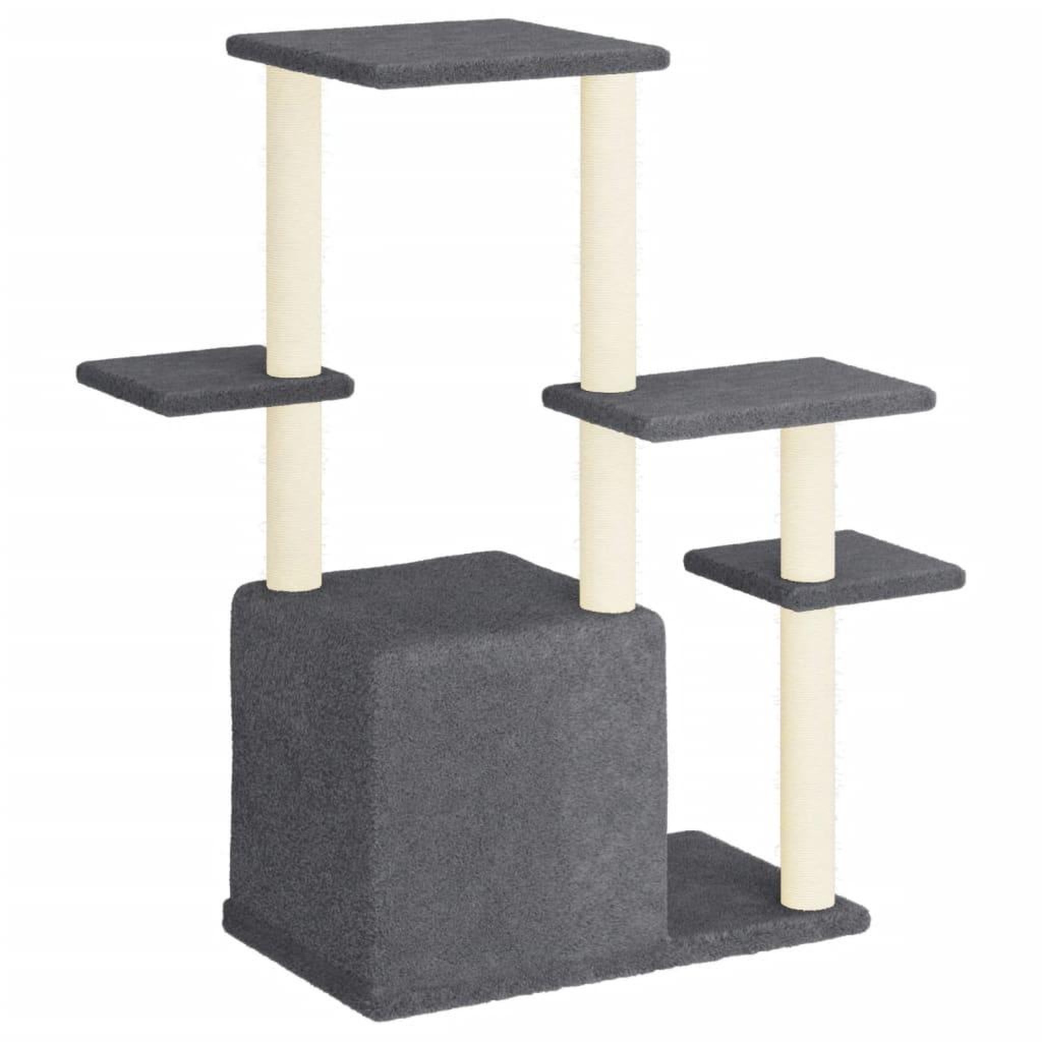 Voir la diapositive 5 : VIDAXL Arbre a chat avec griffoirs en sisal gris fonce 97,5 cm