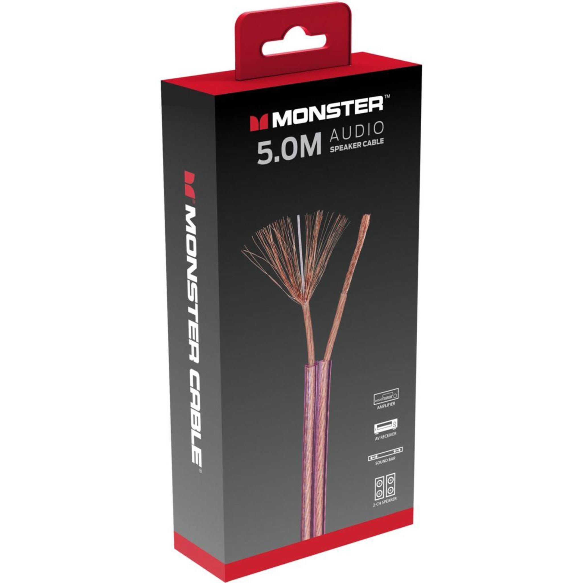 Voir la diapositive 3 : Monster Cable Câble Jack AUDIO POUR HAUT-PARLEUR 5M