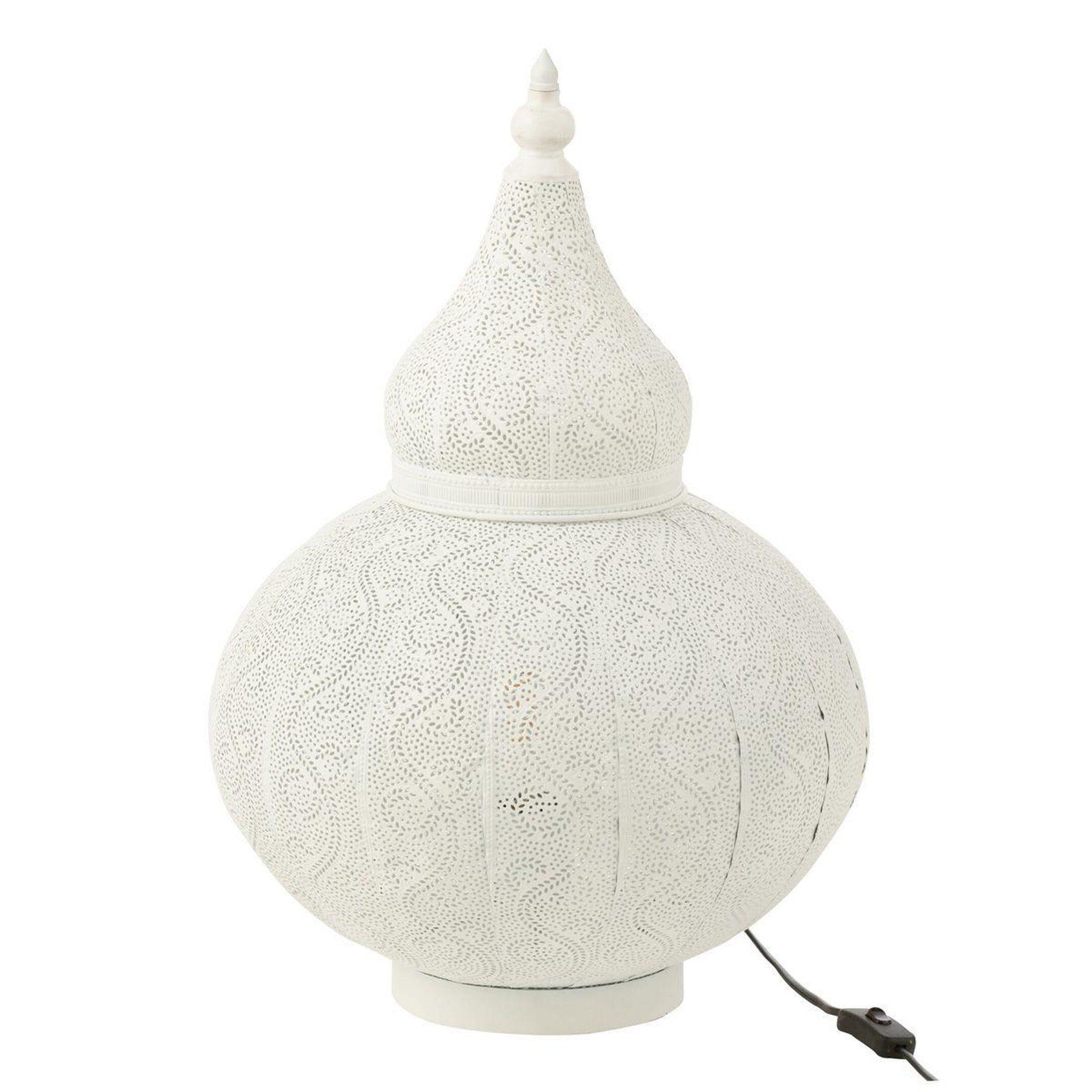 J-LINE Lampe à poser en métal  aladin  59cm blanc