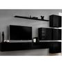 Voir la diapositive 4 : Paris Prix Meuble TV Mural Design  Switch IX  310cm Noir
