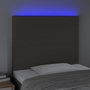 Voir la diapositive 3 : VIDAXL Tete de lit a LED Taupe 100x5x118/128 cm Tissu
