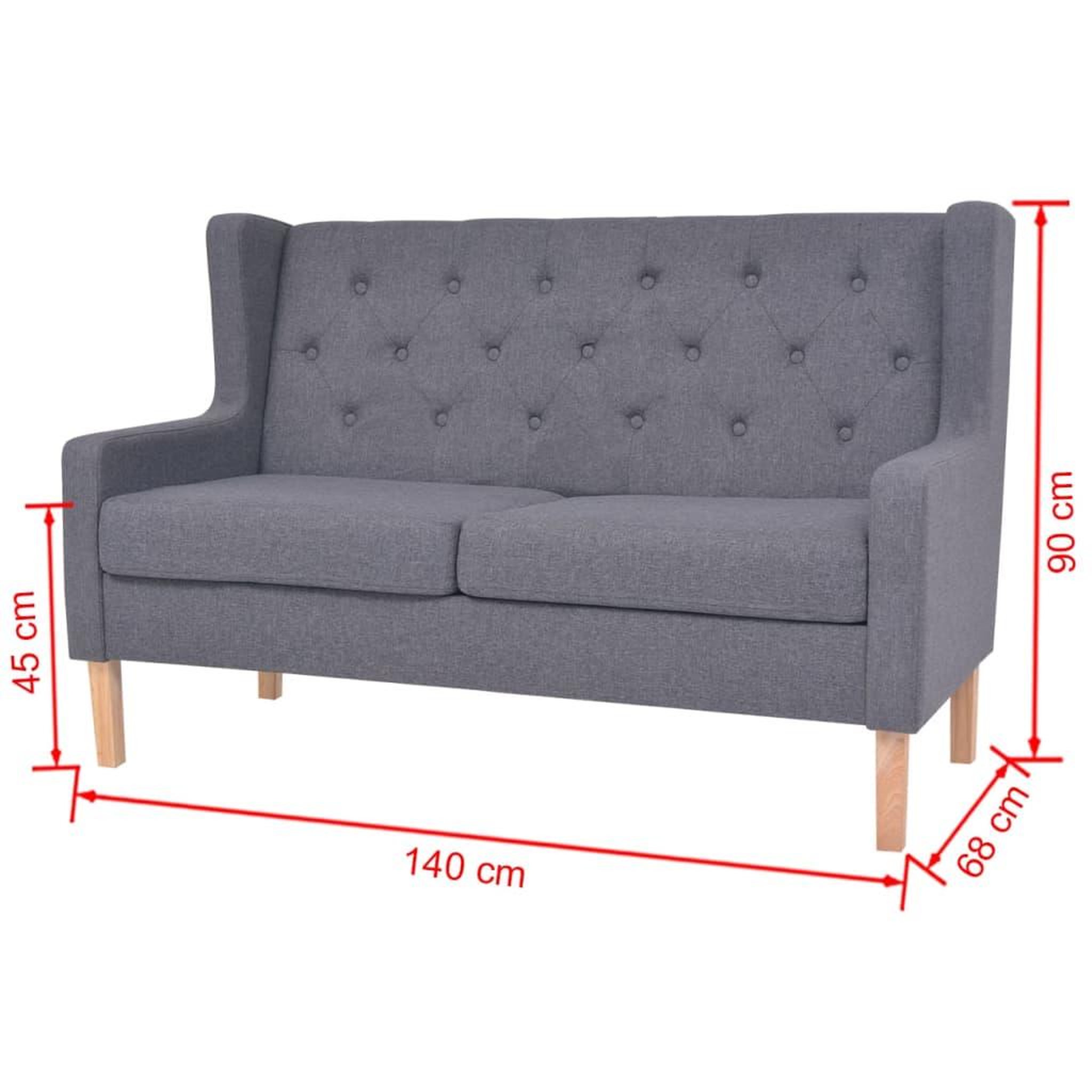 Voir la diapositive 6 : VIDAXL Ensemble de canapes 2 pcs tissu gris