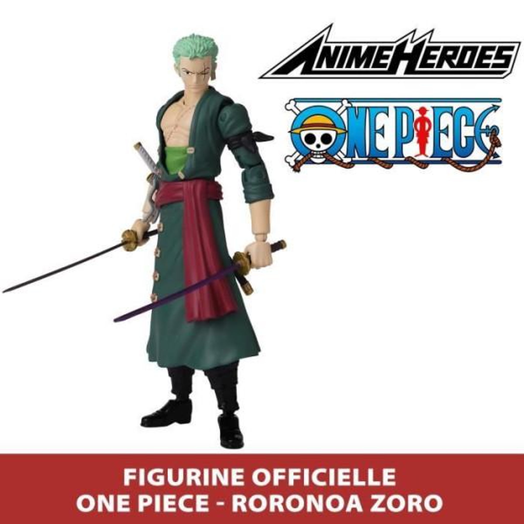 Voir la diapositive 2 : BANDAI Figurine Anime Heroes 17 cm - Roronoa Zoro - BANDAI One Piece
