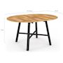 Voir la diapositive 5 : ID MARKET Table à manger extensible ronde MADELEINE 4-6 personnes bois et métal noir 110 - 150 cm