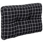 Voir la diapositive 4 : VIDAXL Coussin de palette motif a carreaux noir 60x40x12 cm tissu