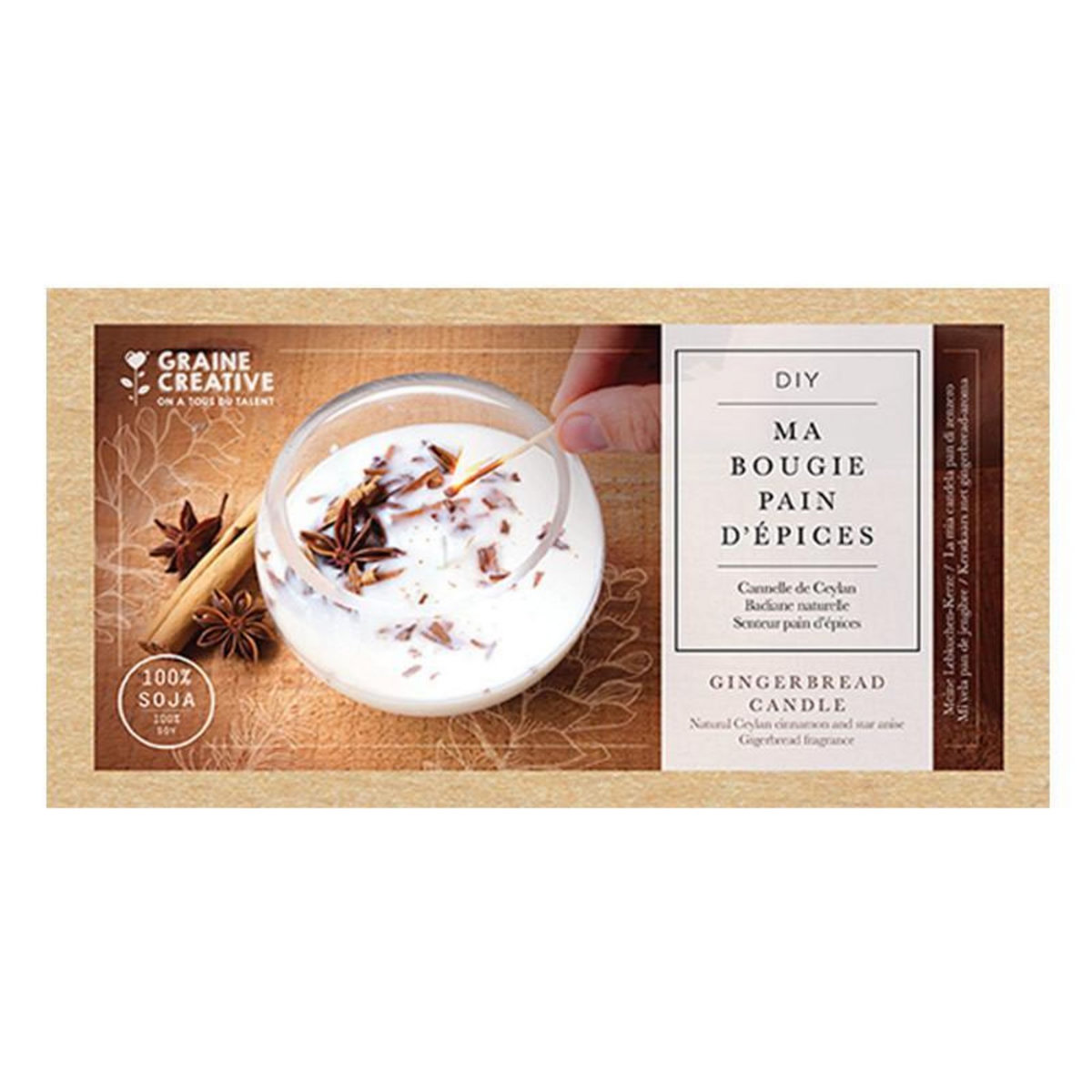 Graine créative Ma bougie aux épices de Noël - Coffret DIY