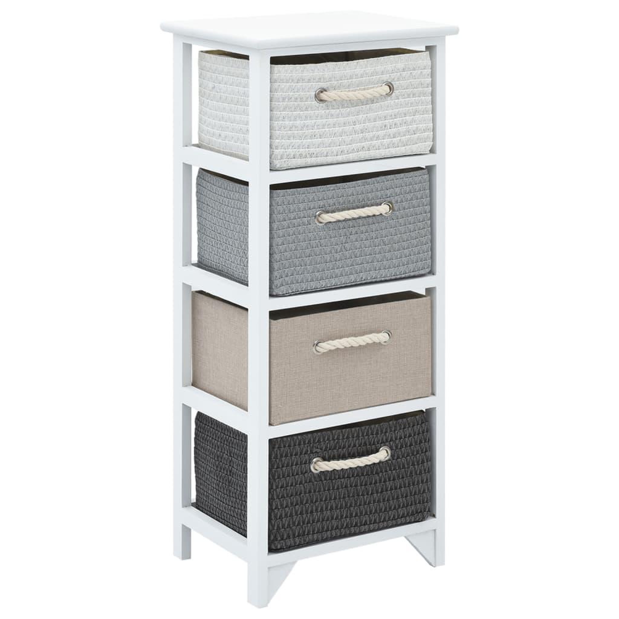Voir la diapositive 2 : VIDAXL Armoire de rangement 4 tiroirs bois